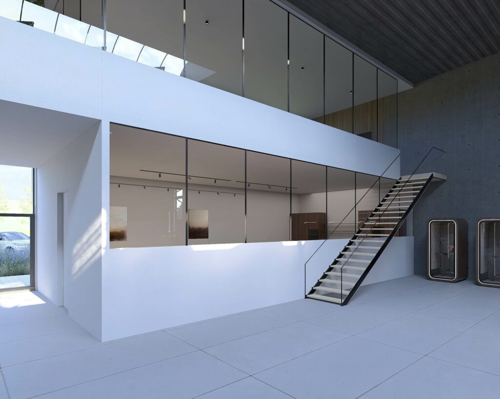 Visuel du Projet Hub Descartes Comines - Bureau dans entrepot